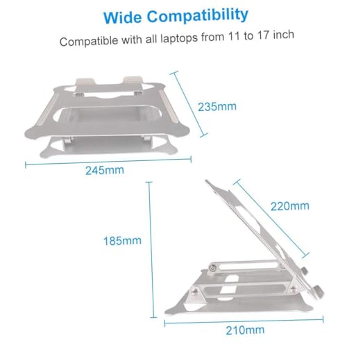 Soporte ajustable de aluminio para notebook KOMBIUDA miniatura 2