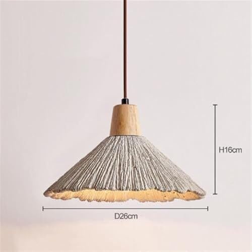Suspension moderne en béton brut rayé luminaire chic E27 - 2