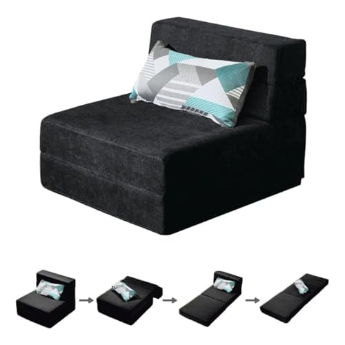 La Mejor Recopilación de Sillon Cama Individual más recomendados. 50 HOMELYA Sofa Cama Individual 4 en 1 Memory Foam - Sofa para Sala - Incluye Cojín / Almohada de Espuma Viscoelástica - Sofa Comprimido con Tela Suave Desmontable - Sillon...
