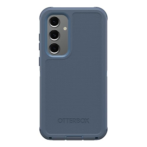 OtterBox Samsung Galaxy S24 FE (Only) - Defender Series Case - Baby Blue Jeans (Blue) - Case Only - Rugged & Durable - with Port Protection - Microbial Defense Protection