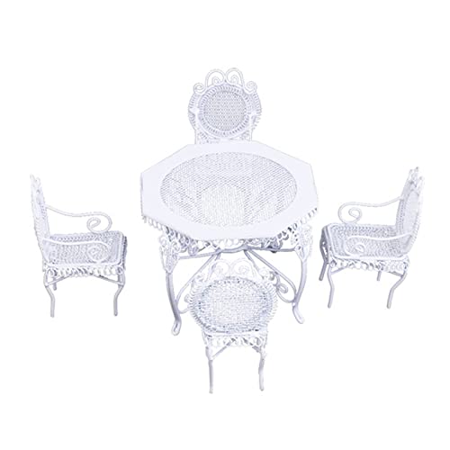 Luojuny Chaises de Table en Fer, Blanc