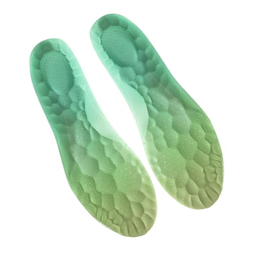 Plantillas en la nube 4D para hombre, 2 pares de plantillas de memoria con absorción de impactos para zapatos, plantillas en la nube, para deportes, ocio, uso diario, senderismo y actividades de