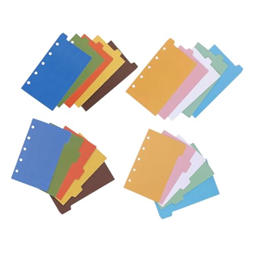 jojofuny 4セット 索引区切りページ ノート挿入用仕切り 紙タブバインダー仕切り オフィスアクセサリー