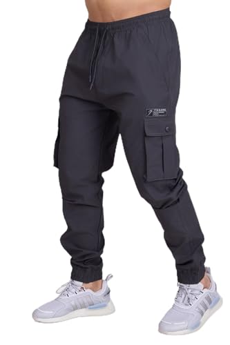 Image of FUAARK Script Regular Fit Sports and Gym Mens Cargo Joggers
