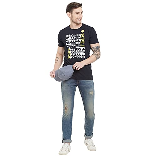 Image of Pepe Jeans Men's Vapour Slim Fit Mid Waist Lightly Washed Jeans