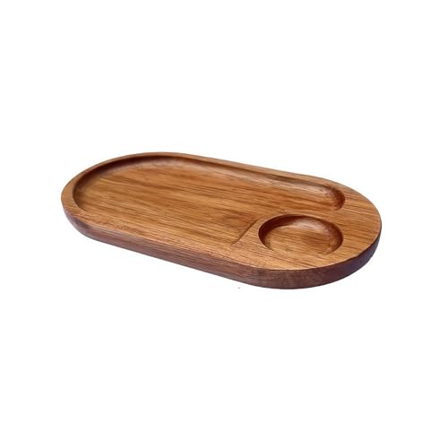 Wooden Jewelry Serving Tray for Kitchen, Dining Room, Living Room, Bedroom (Oval)