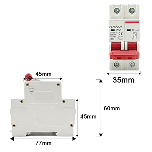 Interruptor contra sobrecarga de 50A para paneles solares 1000V 2