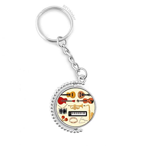 Anillo giratorio con clave de sol y trombón para apasionados de la música