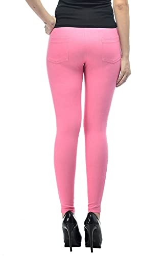 Image of Frenchtrendz Women's Slim Fit Mid Rise Stretchable Cotton Modal Spandex Jegging Pull On