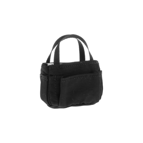 1:12 Action Figure Bag,Doll Accessories,Miniature Model/Scene Decoration Dress up,Mini Handbag for 6 inch Action Figure. (Black Handbag)
