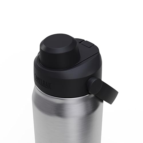 Image of CamelBak Thrive Chug Insulated Stainless Steel Water Bottle, Cold Retention with High Flow Lid for Everyday Hydration and Active Use, 25oz, Stainless