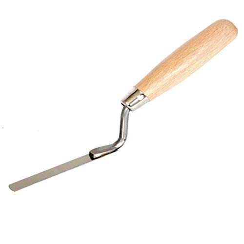 Toolty Truelle pointeuse en acier inoxydable avec poignée en bois 10 mm - Pour maçonnerie, bricolage - TLTY-0301 Cover