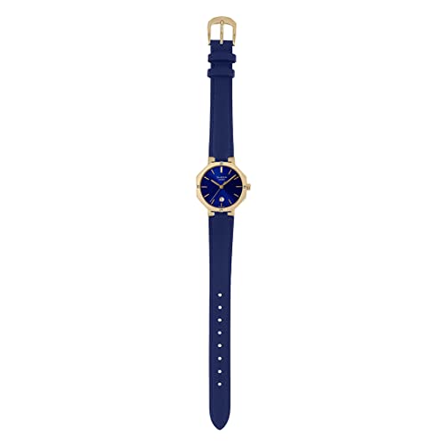 Image of Casio Women Leather Analog Blue Dial Watch-She-4543Gl-2Audf, Band Color-Blue
