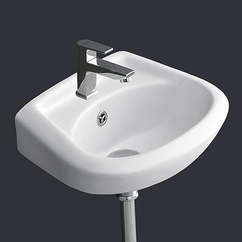 Image of Wall Mounted Wash Basin for Bathroom | Wall Hung Small Wash Basin /Sink (14.96 x 11.81 x 7.48 Inch, WT-Nano)