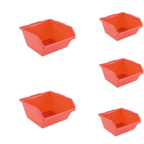 5-Pack ESD-Safe Component Storage Boxes (Red)