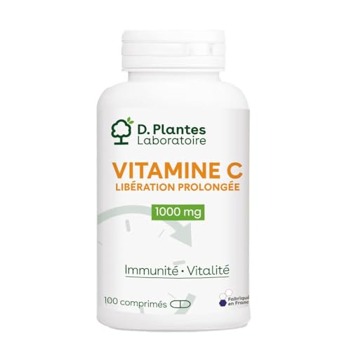 Vitamine C Libération Prolongée 1000mg 100 Comprimés Immunité et Vitalité D. Plantes