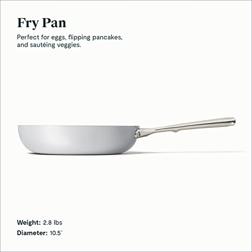Caraway Nonstick Ceramic Frying Pan (2.7 Qt, 10.5") - Non Toxic, Ptfe & Pfoa Free - Oven Safe & Compatible With All Stovetops (Gas, Electric & Induction) - Gray #TOP1