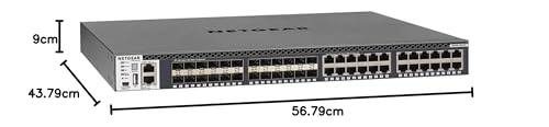Netgear XSM4348S-100NES Prosafe Switch Managed 10G, 48 Porte, 24 Porte 10 Gbit, 24 Porte Sfp/Sfp+, Funzioni Auto-Iscsi/Auto-Voip, Usb - 3