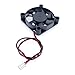 JZK 2pcs 50x50x10mm 2pin DC 12V Mini Silent Cooling Fan with Wires, 5010 Small Quiet Cooling Fan 50mm, 5cm Miniature brushless DC Fan 12V, 3D Printer Fan with Cable Connector