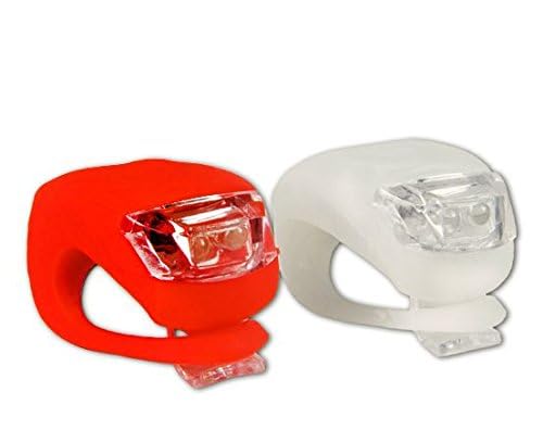 ASTRECA Ultra Bright Waterproof Silicon LED Bike Light Set - 2 LEDs Front + Rear Bicycle/Cycling Safety Warning Light Bike-Bicycle Super Bright LED Safety Warning Head and Tail Lights-Set of 2- Red (B0CX17WRF8) Amazon Price History, Amazon Price Tracker