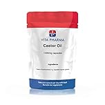 VITA PHARMA Castor Oil 1000mg, 30 Capsules, Take One Daily, Vegetarian Suitable, Produced in the UK