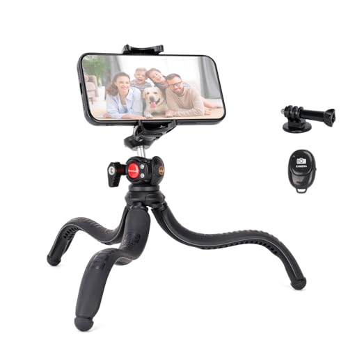 Treppiede per fotocamera Mini supporto flessibile con per telefono nascosto e attacco per slitta a freddo universale per Samsung Canon Nikon Sony Fotocamere