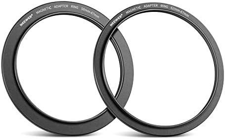 NEEWER Magnetic Step Up Filter Ring Adapter Kit: 58mm-67mm, 62mm-72mm Lens Filter Adapters, Compatible with K&F NEEWER Magnetic 67mm Filters to be Used with 62mm/58mm Camera Lens