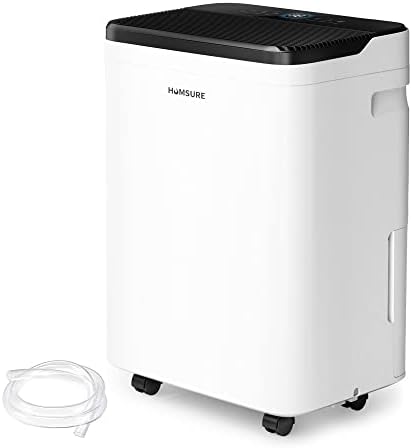 HUMSURE 4500 Sq. Ft Dehumidifiers for Home and Basements' 70 Pints Moisture Removal, Whole House Dehumidifier with Auto Shut-off, Portable Dehumidifier with Drain Hose & 5L Water Tank for Optional Drainage