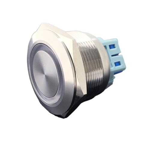 Interrupteur à bouton LED 25mm 6 broches 6V étanche en inox - 4