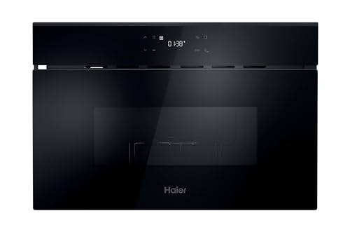 Haier 38cm, 24 litre Built-in Microwave, full touch, LED display, defrost, 7 power levels, 8 auto programs, 750w microwave power, 1000w grill, side opening door- Black, 39 x 60 x 32cm- H38SIDBF7XK