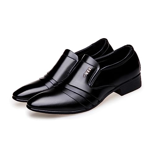 Mens Black Dress Shoes Comfortable Slip On Men's Oxfords Wide Width Casual Formal Business Wedding Church Shoes Men's Fashion Formal Shoes3