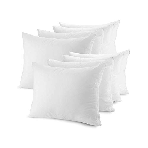 The Grand King Size Pillow Protectors Zippered Cases | Poly Cotton Pillow Covers Allergy-Free | Breathable And Quiet (King Set Of 8, White) #TOP6