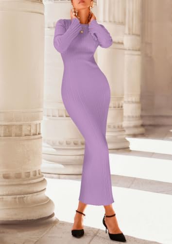 Image of PRETTYGARDEN Women's Sweater Dress Long Sleeve Maxi Dresses