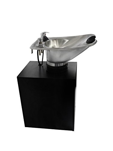 Tilting Brushed Stainless Steel Salon Shampoo Bowl With Black Cabinet Spa Equipment Tlc-1567Tilt-C #TOP3