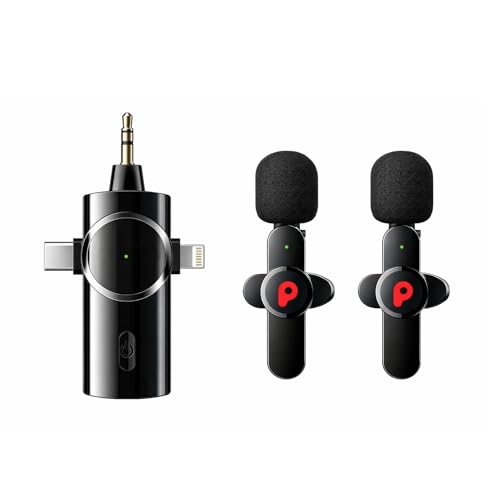 Image of Primate K33 3-in-1 Wireless Lavalier Microphone for Youtubers, Vloggers & Creators | Compatible with iPhone, Android, DSLR, iPad & Type-C Devices | Noise Reduction Mic, 50M Transmission Range