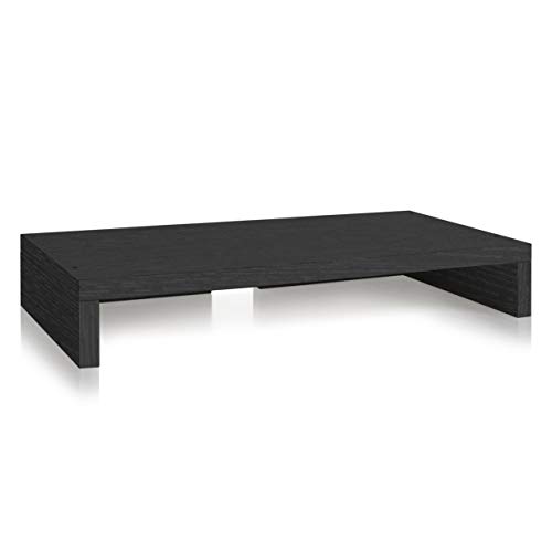 Way Basics Eco Friendly Stackable Space Saving Desk Organizer and Monitor Stand, Black