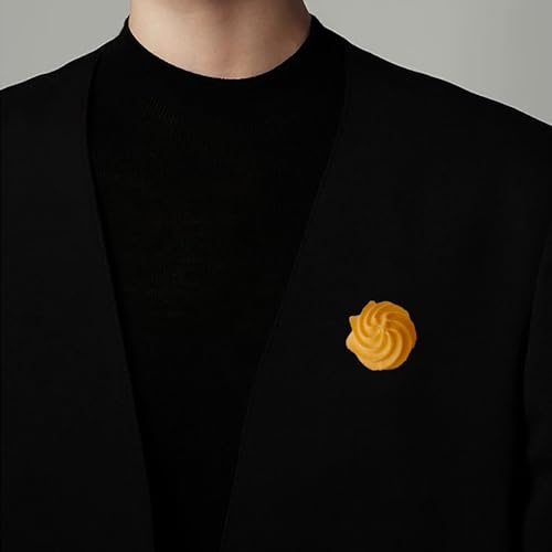 4pcs Cookie Brooches Set - Imitation Biscuit Lapel Pins, Cute Cartoon Dessert Badges for Backpacks/Clothing/Hats, Baking-Themed Jewelry Accessories for Cookie Enthusiasts Gourmet Collectibles 5