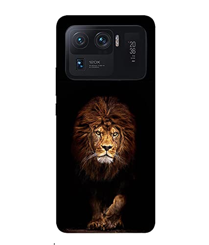 Pg SHOPPING HUB Designer Colorful Printed Mobile Hard Back Case & Cover for Xiaomi Mi 11 Ultra (Lion, King Lion, Sher, Black Love)