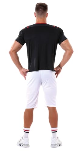 FIESTAS GUIRCA | T-shirt e calças para festas desportivas e celebrações - ideais para Halloween, carnaval e festas de disfarces - preto e branco