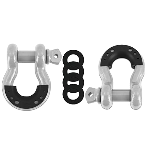 Mishimoto 3/4” Steel D-Ring Shackle Set, 2 Pieces, Gray