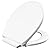 Mayfair Preston Easy to Clean Single Hinge Toilet Seat, Modern Slow Close Plastic Toilet Seat, Round, White