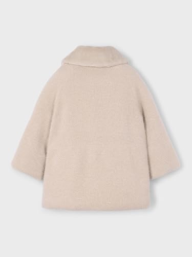 Mayoral Knitted Fur Coat for Girls Sand2