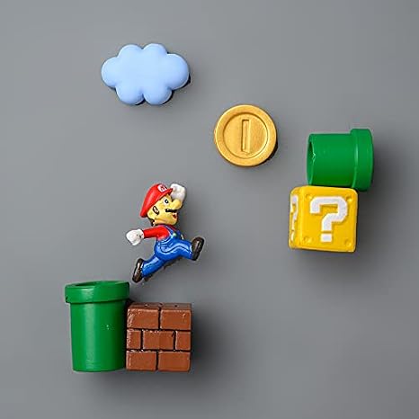 Amazon Co Jp 冷蔵庫の磁石 マリオデコレーションマグネットの創造的なかわいいスーパーマリオ冷蔵庫磁石 Color 7pcs A 文房具 オフィス用品