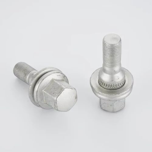 Tornillos de rueda M12x1.25 para buje de coche compatible con Peugeot de 5 pernos plata 4