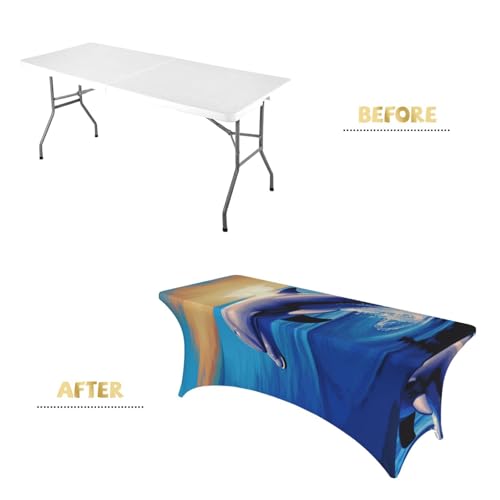 Nappe dauphin extensible ajustée nappe de table 1.8m banquet - 5