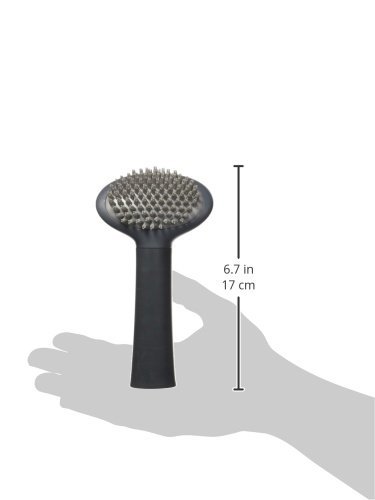 Le Salon Essentials Triple Finger Massage Brush - Small, Gray - Image 3
