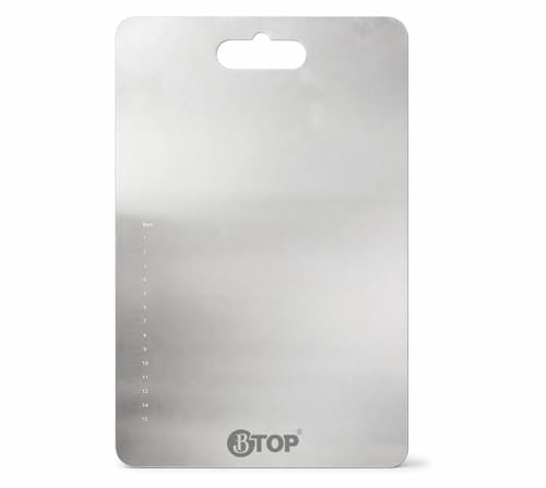 Image of Btop Stainless Steel Chopping Board, Corrosion Resistant, Waterproof, Rust-Proof, Professional Kitchen Equipment (Steel Reguler Size H Chopping Board)