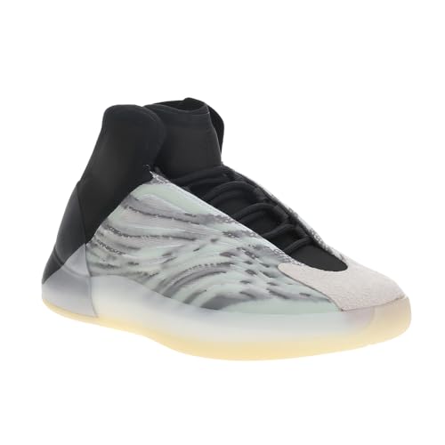 Image of adidas Yeezy Quantum Lace-Up Sneakers- Knitted Elastic Collar, Mesh Upper with RPU Cage, Boost Cushioning - Yeezy Shoes