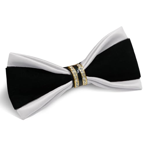 Image of Men's PU Velvet Rhinestone Bow Tie for Wedding