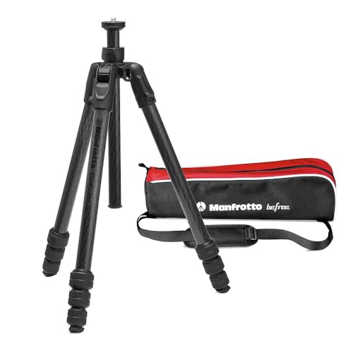 Manfrotto Befree GT Pro, Trípode Profesional de Viaje, Trípode de Fibra Carbono para Cámara y Vídeo, Twist Lock, Portátil, para DSLR, Sin Espejo, Accesorios Cámara, Rótulas de Foto y Vídeo